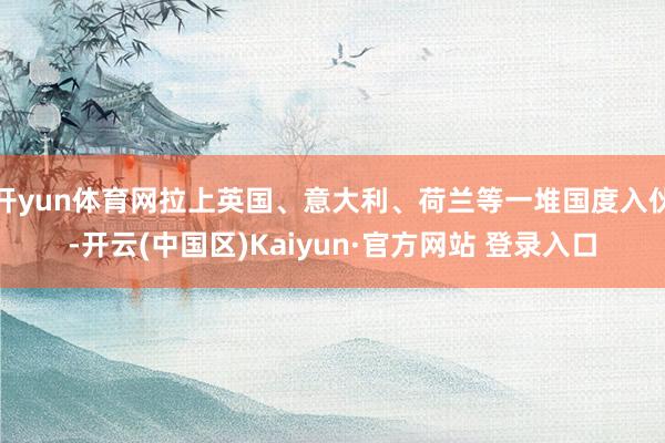 开yun体育网拉上英国、意大利、荷兰等一堆国度入伙-开云(中