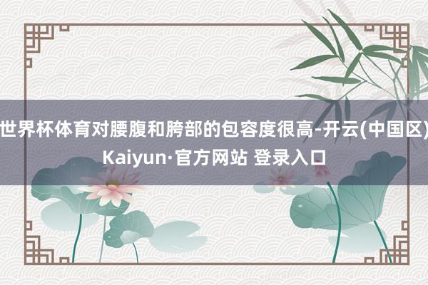世界杯体育对腰腹和胯部的包容度很高-开云(中国区)Kaiyu