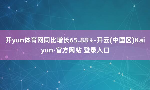 开yun体育网同比增长65.88%-开云(中国区)Kaiyu