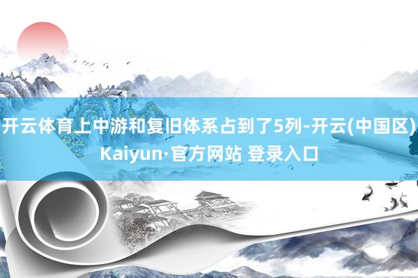 开云体育上中游和复旧体系占到了5列-开云(中国区)Kaiyu