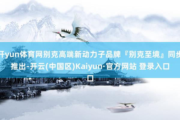 开yun体育网别克高端新动力子品牌『别克至境』同步推出-开云