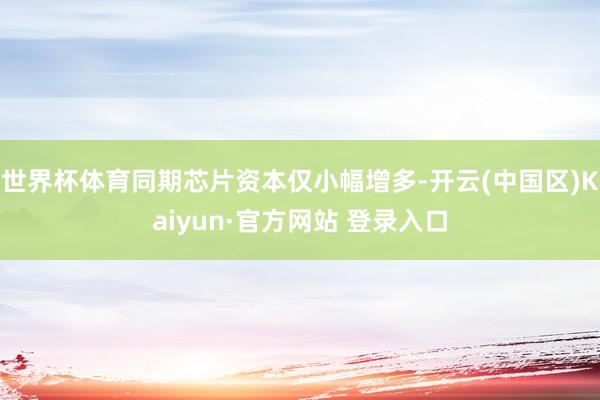 世界杯体育同期芯片资本仅小幅增多-开云(中国区)Kaiyun